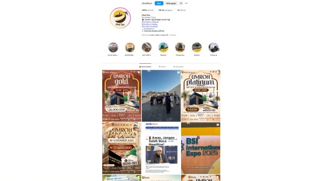 Diperiksa KPK atas Kasus Korupsi, Berapa Harga Umrah dan Haji di Travel Ustaz Khalid Basalamah. [Instagram]