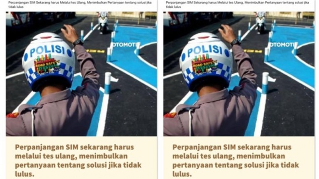 Hoaks perpanjangan SIM harus tes ulang. [Ist]