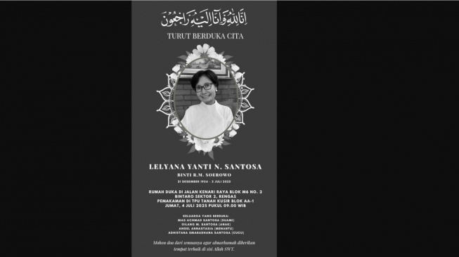 Lelyana Santosa Meninggal Dunia. [X]