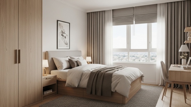 Desain kamar minimalis (Design by Gemini AI)