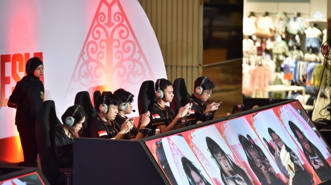 Kagendra di Honor of Kings Indonesia Kings Laga (IKL) Spring 2025. [Telkomsel]