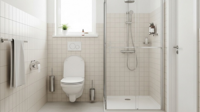 7 Desain Kamar Mandi Minimalis Ukuran 2x2, Tampak Lega dan Nyaman di Rumah Kecil