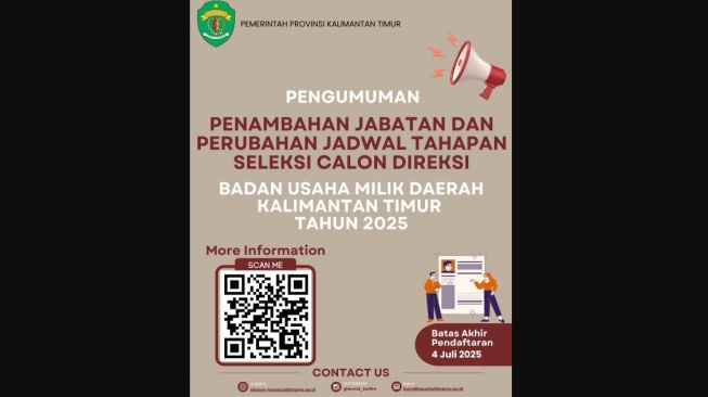 Seleksi Direksi BUMD Kaltim 2025 Resmi Dibuka, Ini Syarat Lengkapnya