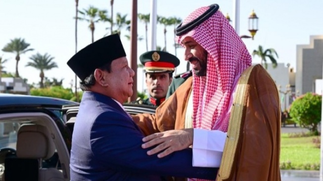 Presiden Prabowo Subianto bertemu Pangeran Mohammed Bin Salman dalam kunjungan kenegaraan yang dilakukan ke Arab Saudi. [Biro Pers Sekretariat Presiden]