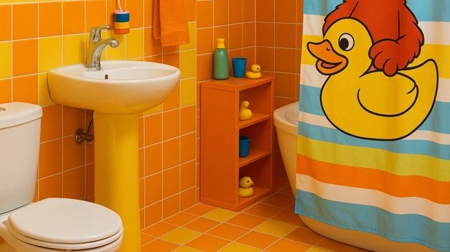 5 Desain Kamar Mandi Anak Paling Ceria dan Aman, Bikin Si Kecil Betah Berlama-lama!