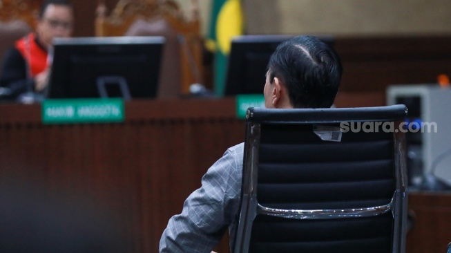 Terdakwa Mantan Menteri Perdagangan Thomas Trikasih Lembong atau Thom Lembong saat menjalani sidang pembacaan tuntutan di Pengadilan Tipikor, Jakarta, Jumat (4/7/2025). [Suara.com/Alfian Winanto]
