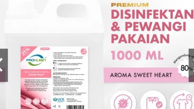 Prokleen Fabric Spray Antibacterial Parfum Laundry. [Shopee]