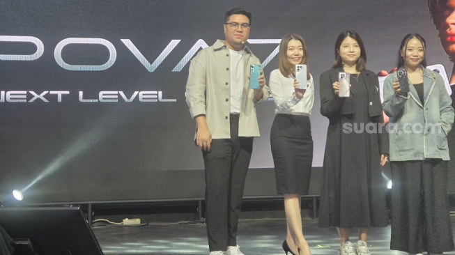 Peluncuran Tecno Pova 7 Series di Jakarta, Jumat (4/7/2025). [Suara.com/Dythia]