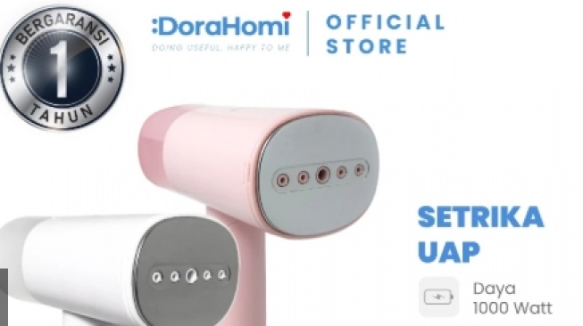Dorahomi Setrika Uap Portable. [Shopee]
