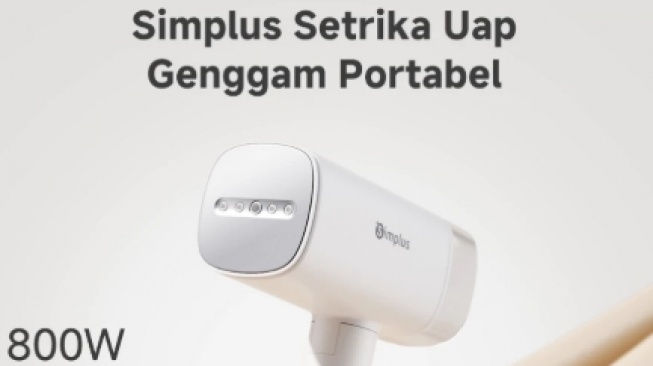 Simplus setrika uap genggam. [Shopee]