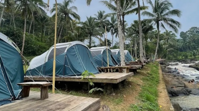 Camping ground Pesona Curug Goong, Mandalawangi, Pandeglang, Banten. [Istimewa]