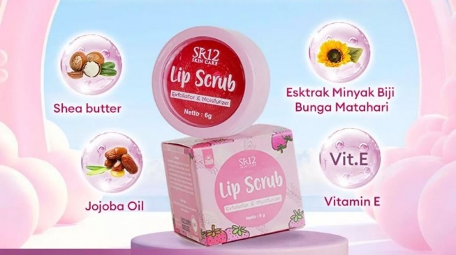 Liip scrub untuk bibir gelap. (Shopee/MS Glow By Intan)