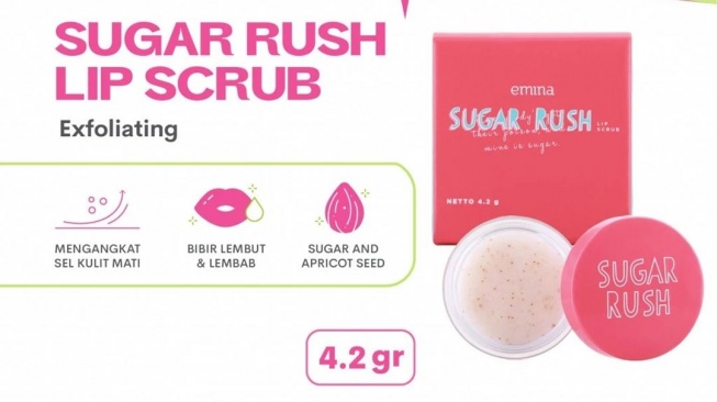 Liip scrub untuk bibir gelap. (Shopee/Emina Official Shop)