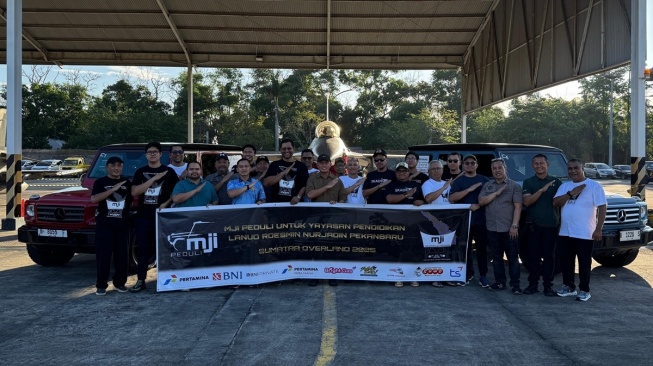 Mercedes Jip Indonesia (MJI) menggelar long touring tahunan dari Medan-Pekanbaru dengan total jarak tempuh sejauh 959 km. (Foto: MJI)