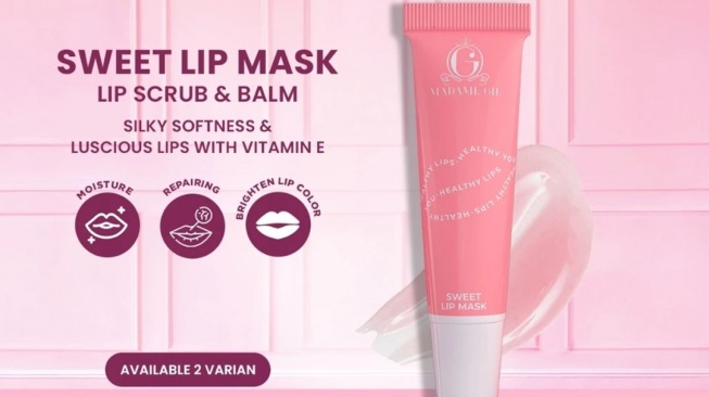 Liip scrub untuk bibir gelap. (Shopee/Madame Gie Official Shop)
