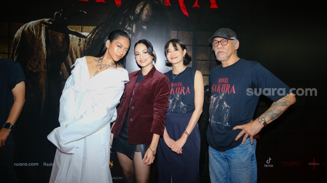 Jumpa pers film Hotel Sakura di kawasan Kuningan, Jakarta Selatan baru-baru ini. [Suara.com/Tiara Rosana]
