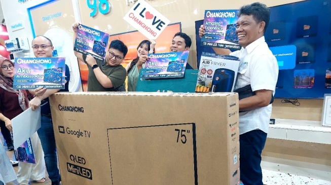 Changhong meluncurkan TV QD Mini LED QN9S1 Series ke Indonesia pada Senin (7/7/2025). [Foto: Changhong Indonesia]