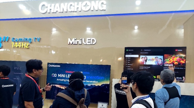 Changhong meluncurkan TV QD Mini LED QN9S1 Series ke Indonesia pada Senin (7/7/2025). [Foto: Changhong Indonesia]