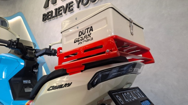 Motor Listrik MAKA Cavalry Duta Modjo yang Terima Sentuhan Modifikasi. (Foto: SUARA.com/Manuel Jeghesta)