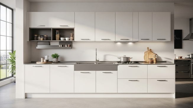 5 Inspirasi Desain Kitchen Set Minimalis untuk Dapur Sempit, Bikin Terlihat Luas dan Estetik