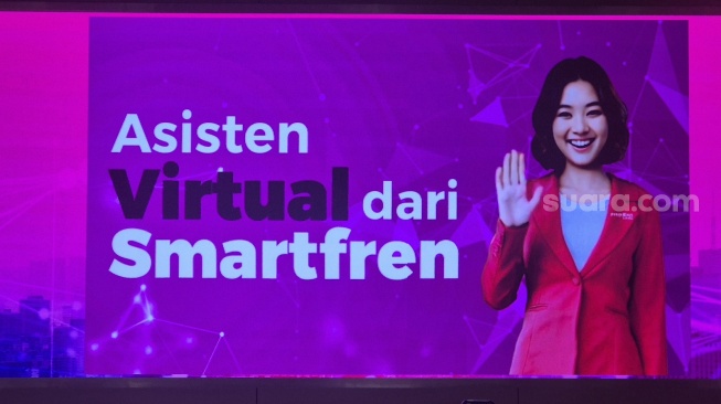 Peluncuran Asisten Virtual Smartfren, Sara di Jakarta, Selasa (8/7/2025). [Suara.com/Dythia]