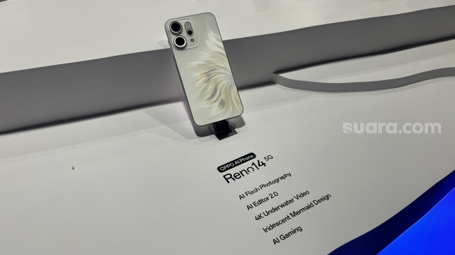 Oppo Reno 14 5G. [Suara.com/Dicky Prastya]