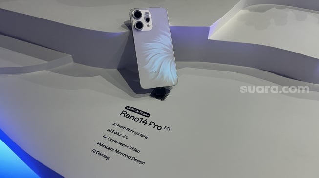 Oppo Reno 14 Pro 5G. [Suara.com/Dicky Prastya]