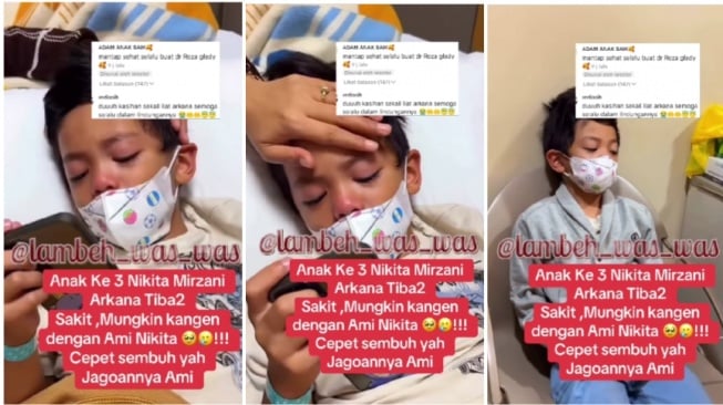 Putra bungsu Nikita Mirzani, Arkana Mawardi dilarikan ke rumah sakit (Instagram)