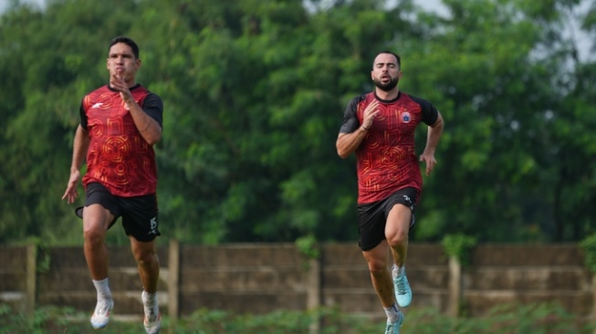 Jordi Amat saat berlatih bersama Persija Jakarta (Dok. Persija).