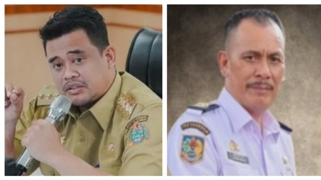 Kolase Bobby Nasution dan Kades Kohod Arsin. (tangkapan layar/ist)