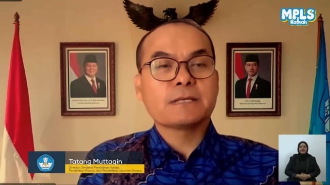 Direktur Jenderal Pendidikan Vokasi, Pendidikan Khusus, dan Pendidikan Layanan Khusus (Dirjen Vokasi PKLK), Tatang Muttaqin (Dok: tangkap layar Kemendikdasmen)