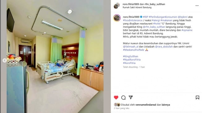 Kronologi Anak Roro Fitria Keracunan Makanan Usai Makan Salmon di Hotel Bintang 5. [Instagram]