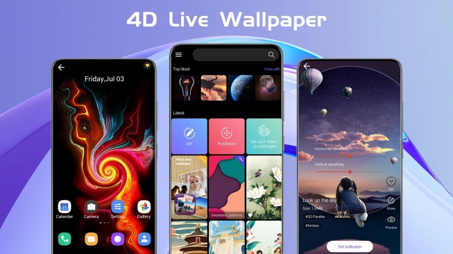 Aplikasi Wallpaper Bergerak Android - X Live Wallpaper. [Google Play Store]