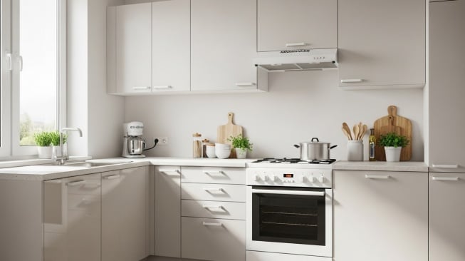 5 Ide Desain Kitchen Set Minimalis untuk Dapur Rumah Subsidi, Sulap Area Mungil Jadi Mewah