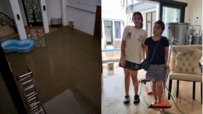 7 Potret Rumah Mewah Tamara Geraldine Dilanda Banjir, Air Sampai Setinggi Pinggang Orang Dewasa