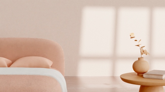 Ruangan berwana soft peach [Freepik]