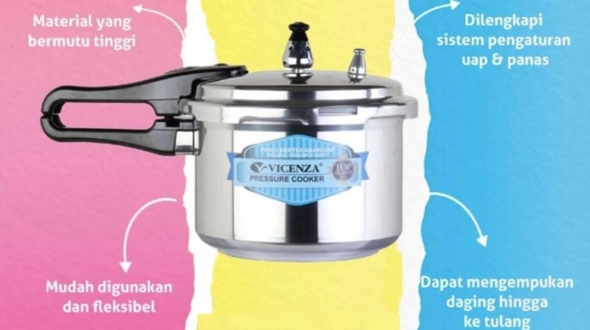 Rekomendasi panci presto murah. (Shopee/Valiant Electronics)