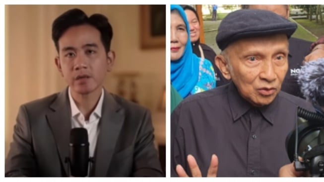 Kolase foto Gibran Rakabuming Raka dan Amien Rais. (tangkapan layar/ist)