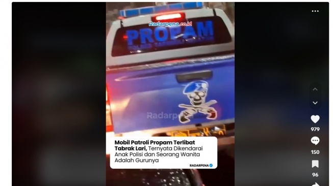 Bocah 16 Tahun Tabrak Pengendara di Medan Pakai Mobil Propam, Keterangan Polisi Janggal. [TikTok]