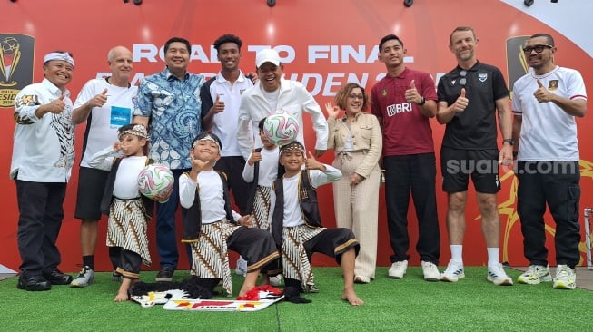 Perwakilan tim yang akan tampil di final dan perbuatan tempat ketiga hadir di sesi press Conference Road To Final Piala Presiden 2025 [Suara.com/Rahman]
