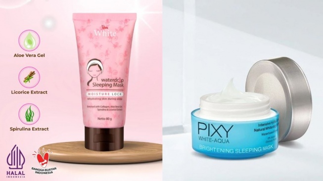 Rekomendasi sleeping mask untuk kulit kering. (Shopee)
