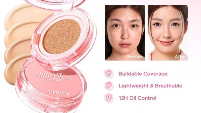 Rekomendasi cushion waterproof dan tahan lama. (Shopee)