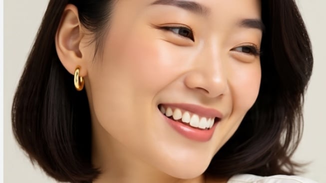 Anting Huggies Emas