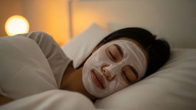 Ilustrasi sleeping mask. (Google AI Studio)
