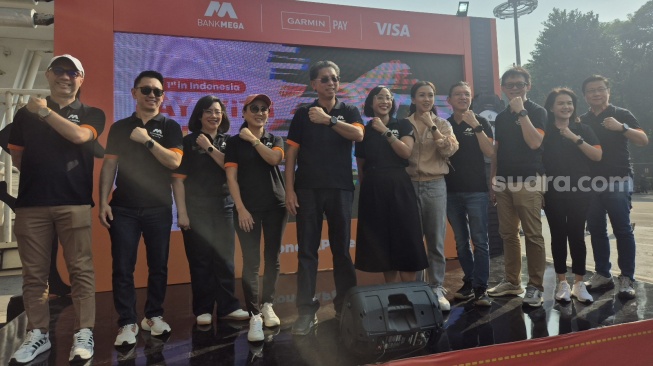 Peluncuran teknologi Tap to Pay with Garmin Pay di Jakarta, Sabtu (12/7/2025). [Suara.com/Dythia]