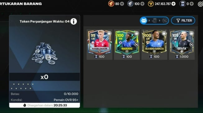 Token Extra Time FC Mobile. (Suara.com Rezza Rachmanta)
