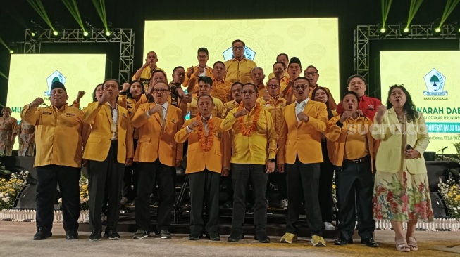 Musyawarah Daerah (Musda) XI DPD Partai Golkar Provinsi Bali resmi dibuka di Hotel The Meru Sanur, Minggu (13/7/2025). [Suara.com/Eviera Paramita Sandi] 