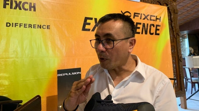 CEO Fixch, Leonardus Adrianto, dalam acara ixch Experience Road to Java 2025 di Yogyakarta, Minggu (13/7/2025). (Suara.com/Irwan Febri)