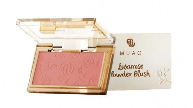 Rekomendasi Blush On - MUAQ Luxurose Powder Blush. [Tokopedia]