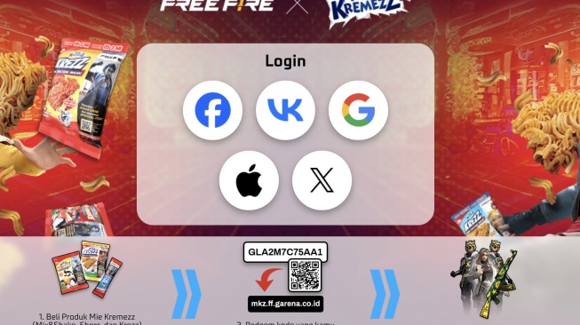 Cara klaim redeem Mie Kremezz Free Fire [Ist]